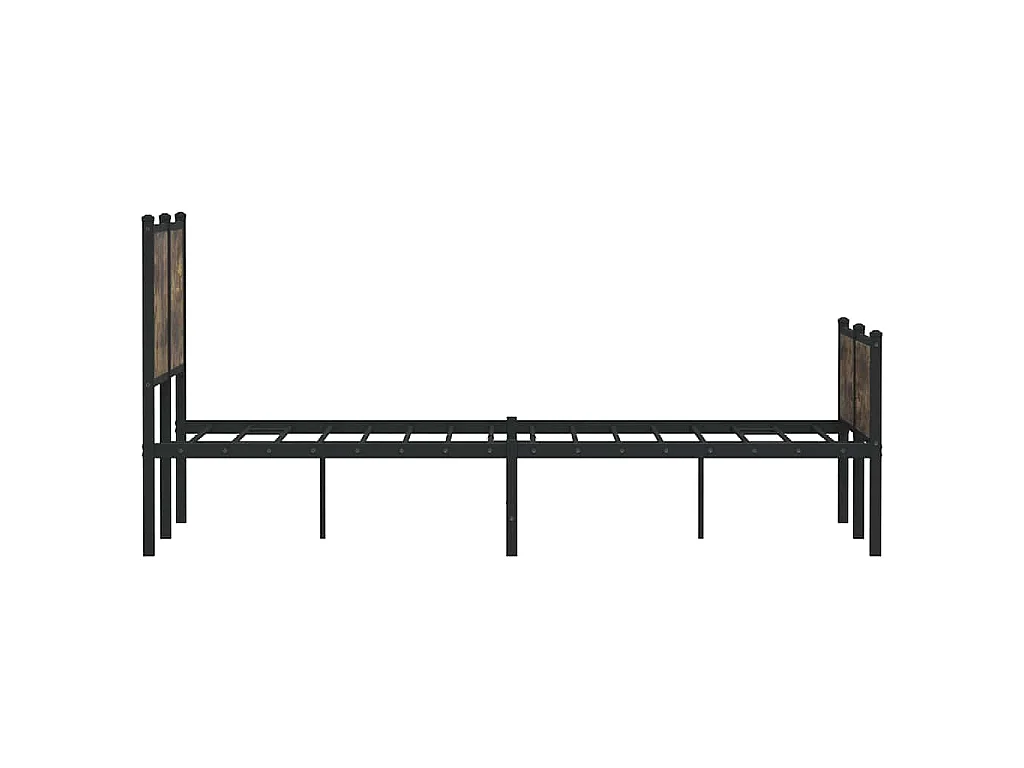 Bedframe zonder matras metaal gerookt eikenkleurig 120x200 cm
