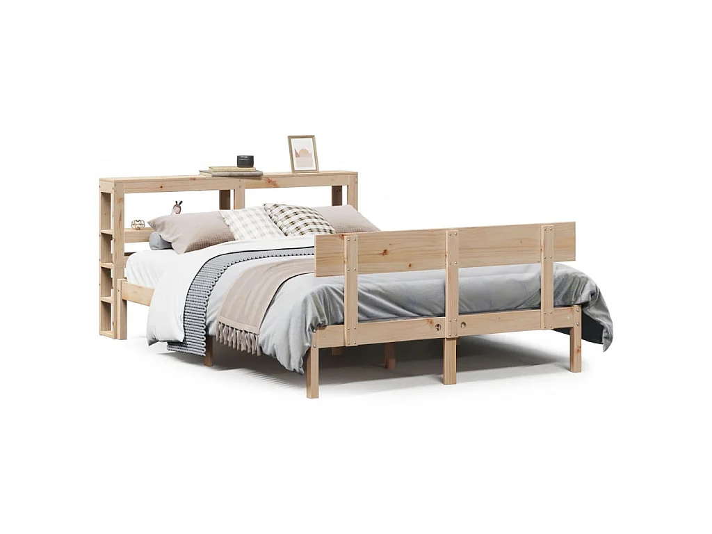 Cadre de lit sans matelas 120x190 cm bois de pin massif