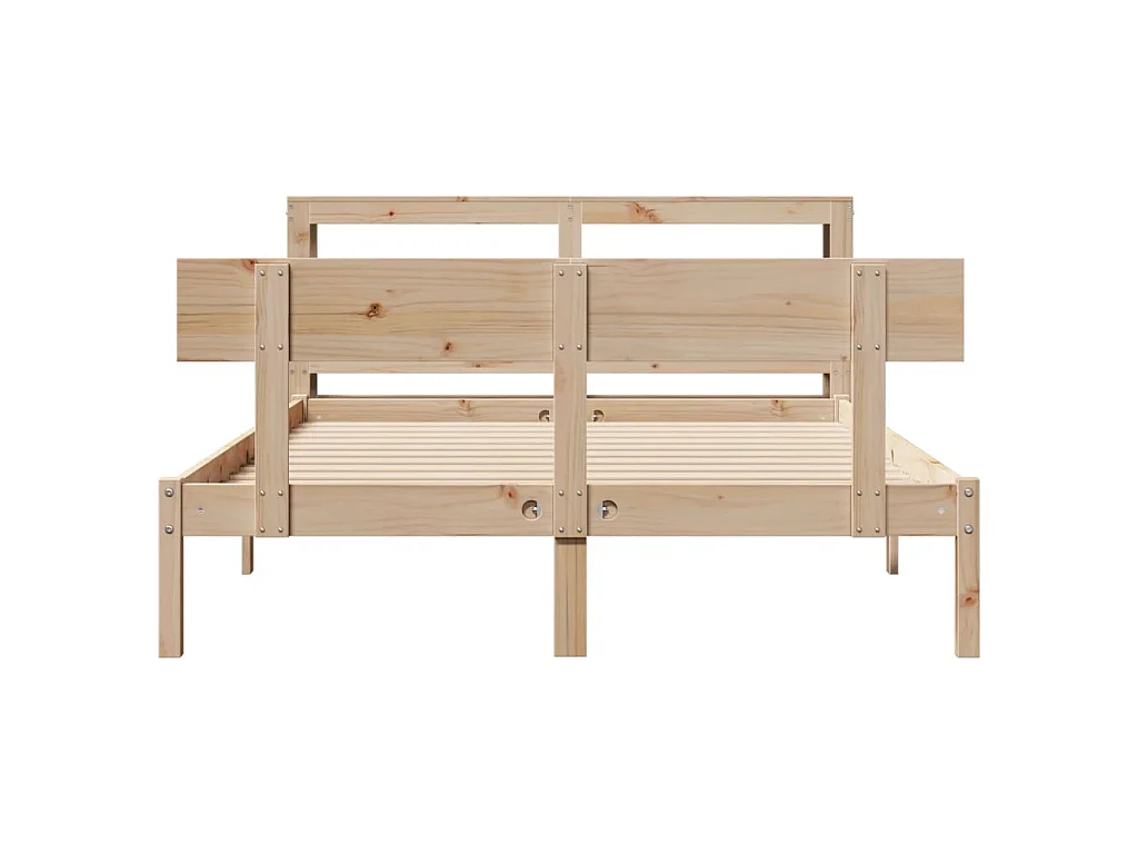 Cadre de lit sans matelas 120x190 cm bois de pin massif