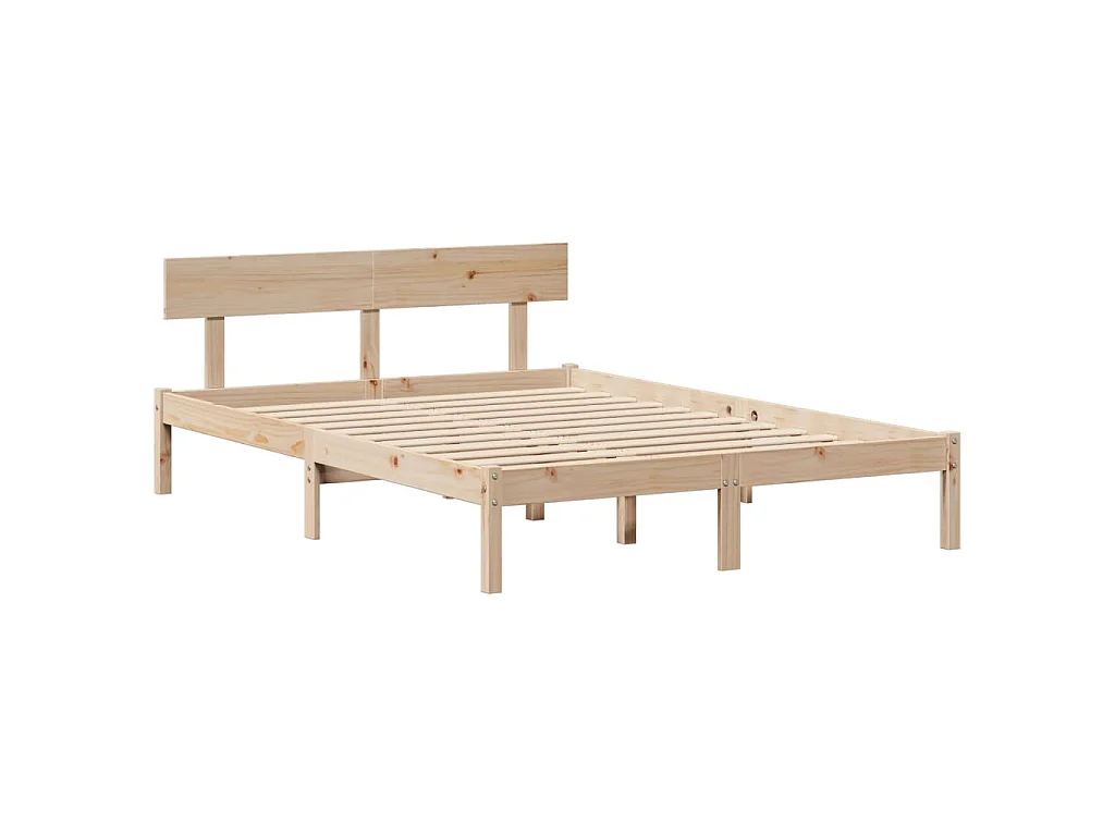 Cadre de lit sans matelas 120x190 cm bois de pin massif