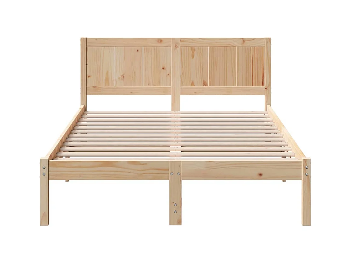 Cadre de lit Marron 120 x 200 cm Bois de pin massif