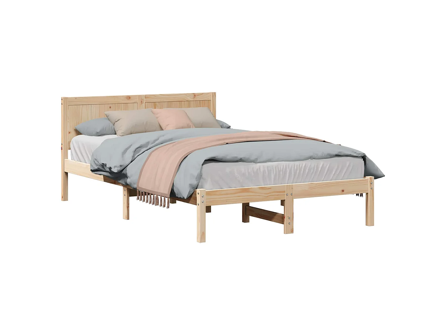Cadre de lit Marron 120 x 200 cm Bois de pin massif
