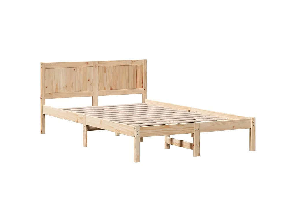 Cadre de lit Marron 120 x 200 cm Bois de pin massif