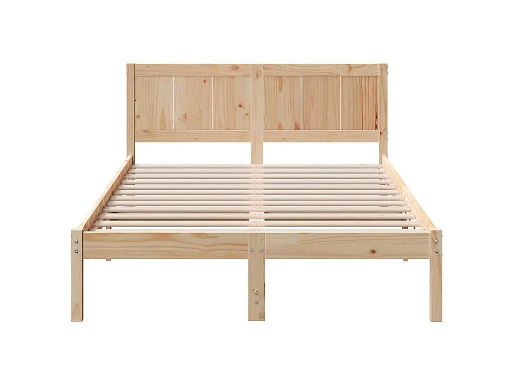 Cadre de lit Marron 120 x 200 cm Bois de pin massif