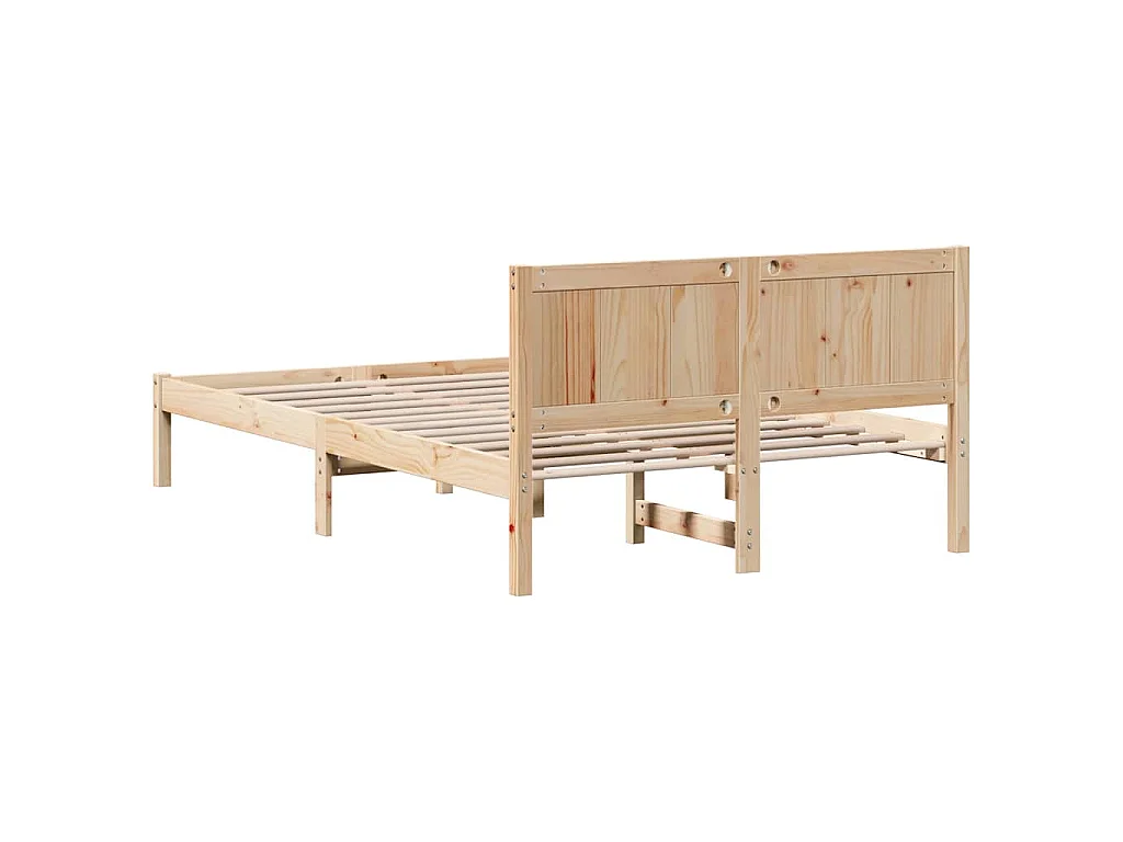 Cadre de lit Marron 120 x 200 cm Bois de pin massif