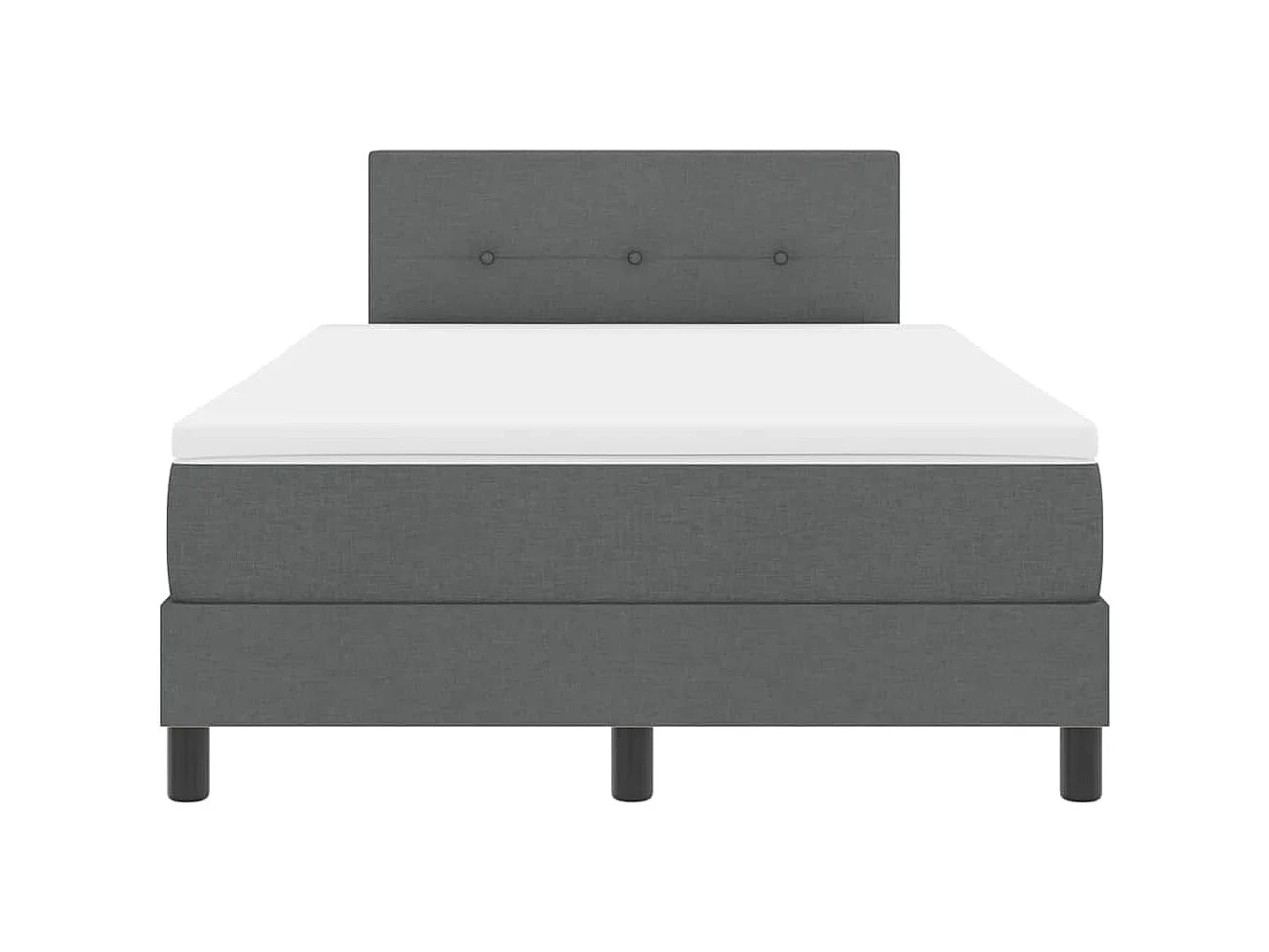 Boxspringbett mit Matratze Dunkelgrau 120 x 190 cm Stoff