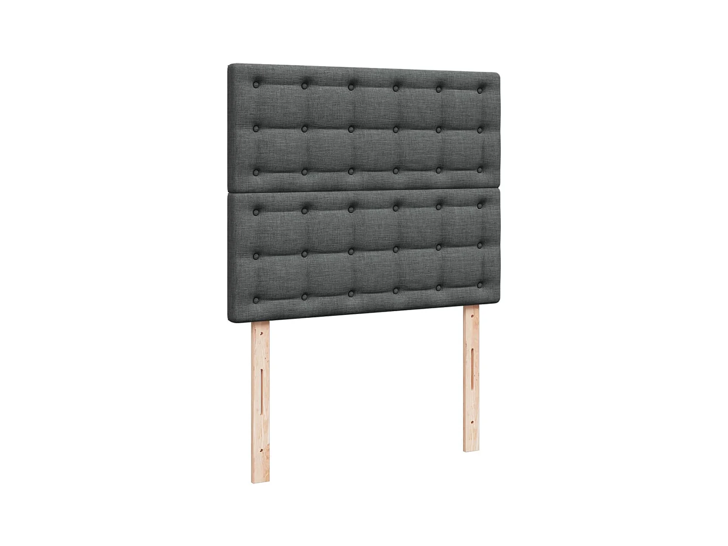 Sommier à lattes de lit avec matelas gris foncé 120x190cm tissu