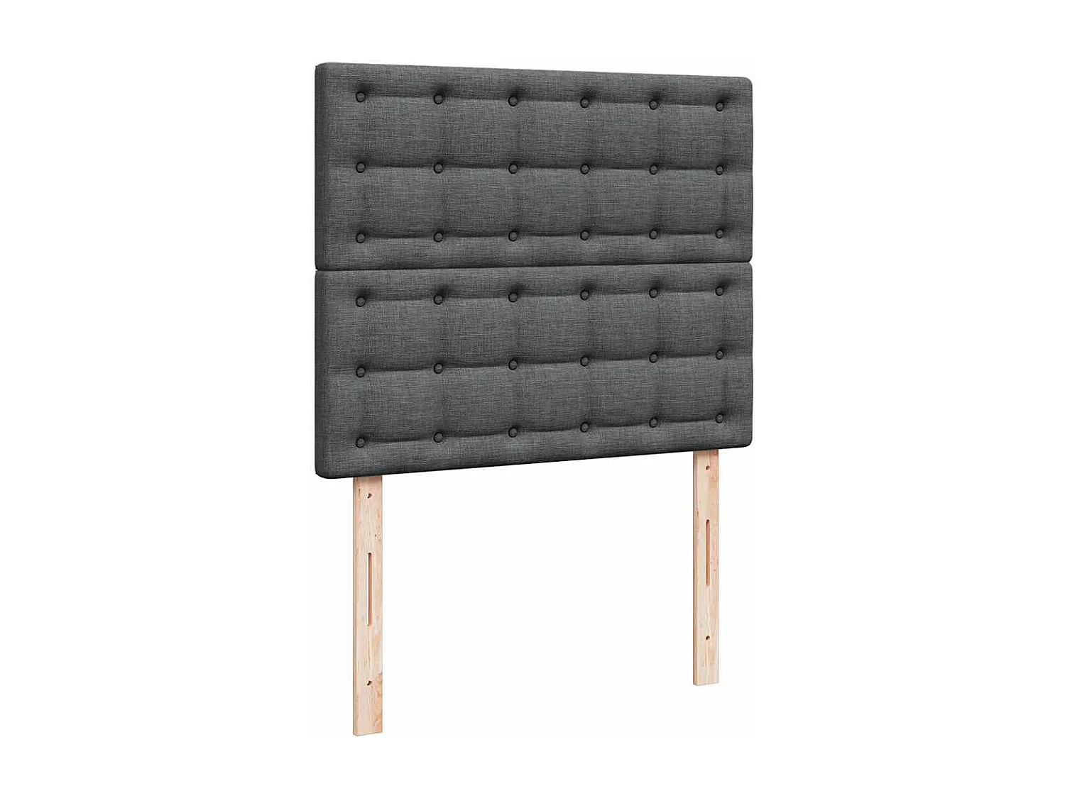 Sommier à lattes de lit avec matelas gris foncé 120x190cm tissu