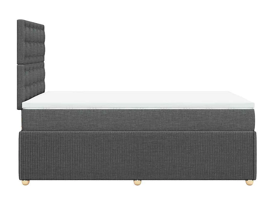 Boxspringbett mit Matratze Dunkelgrau 120x190 cm Stoff