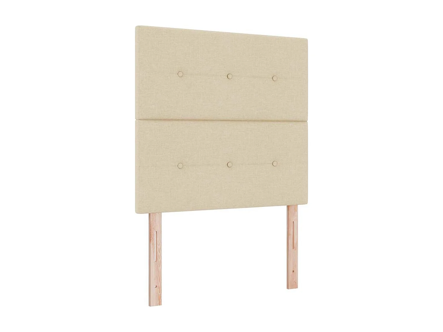 Boxspringbett mit Kopfteil Creme 200 x 120 cm Stoff