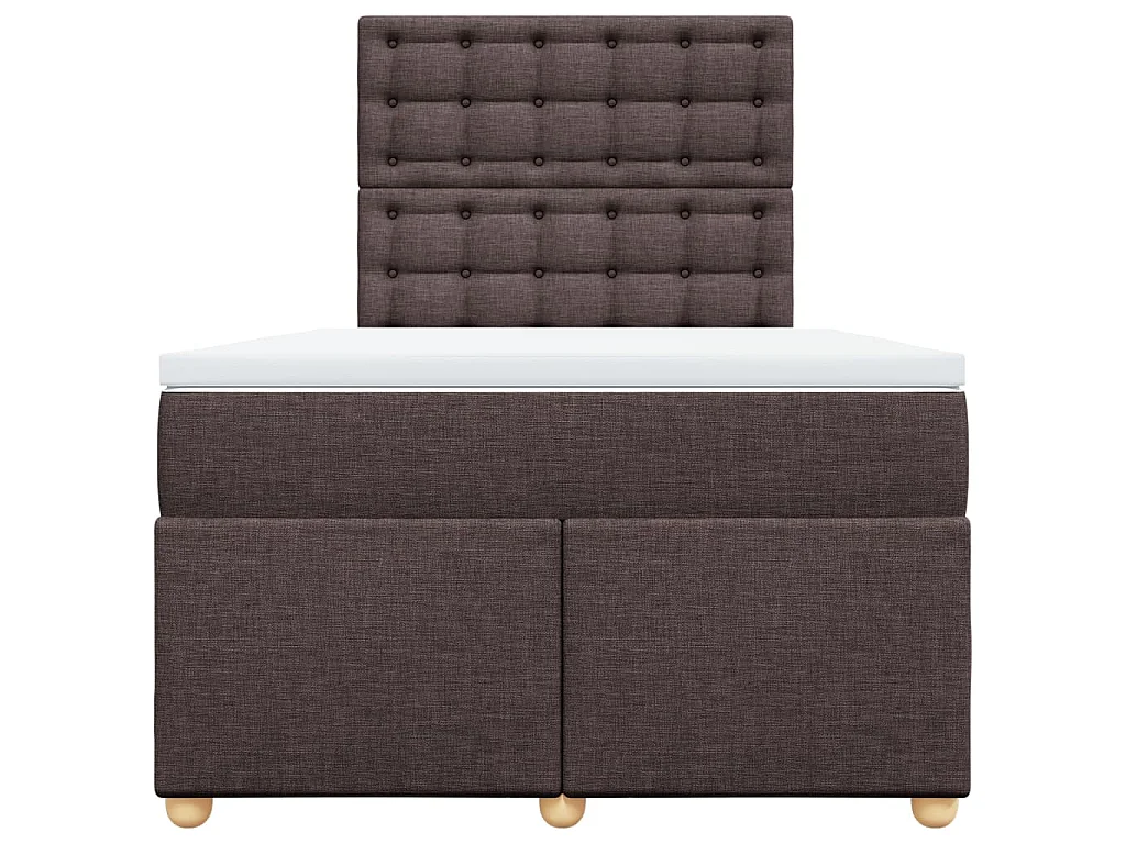 Boxspringbett mit Matratze Dunkelbraun 120x200 cm Stoff