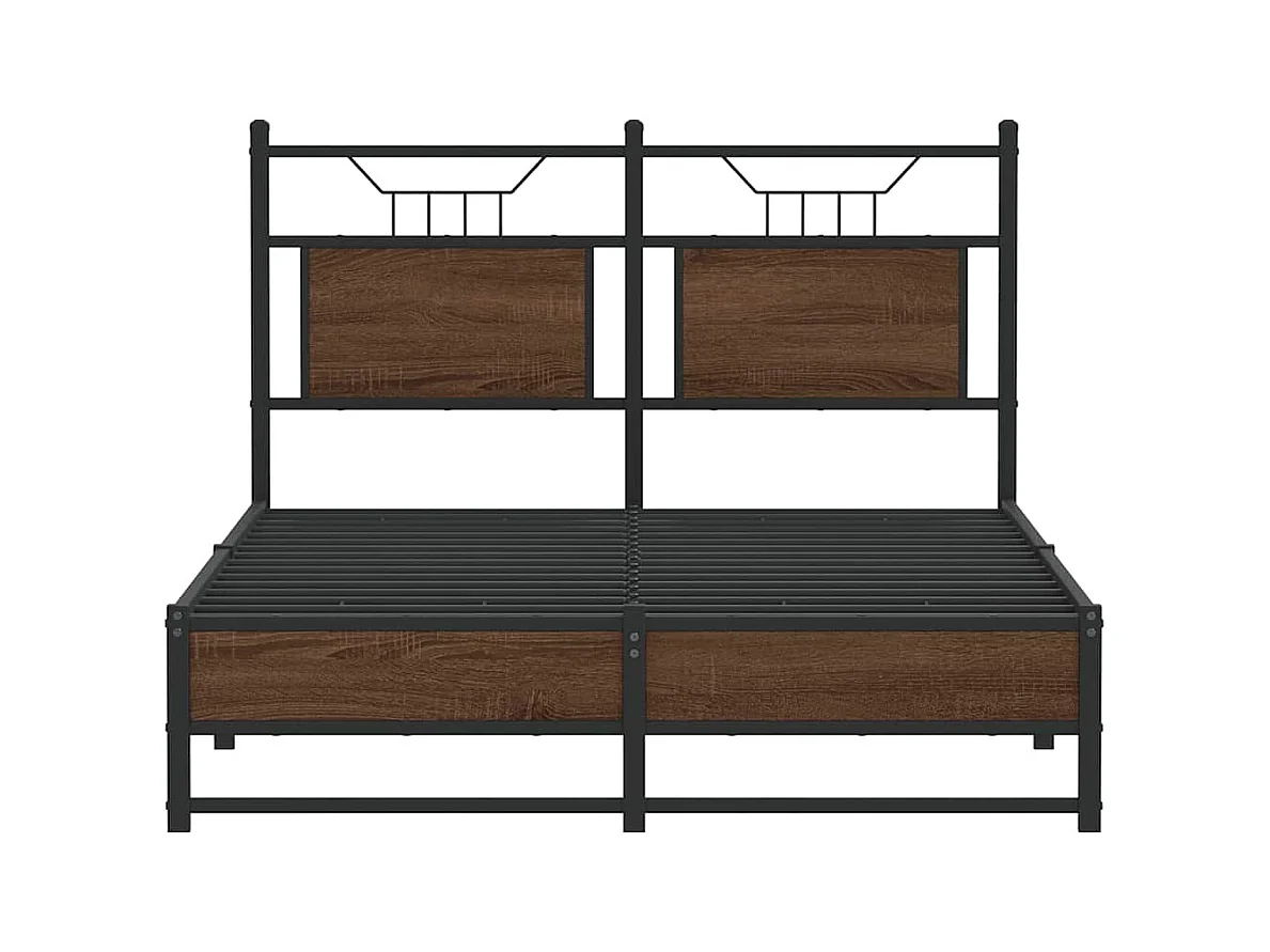 Cadre de lit sans matelas chêne marron 120x190 cm