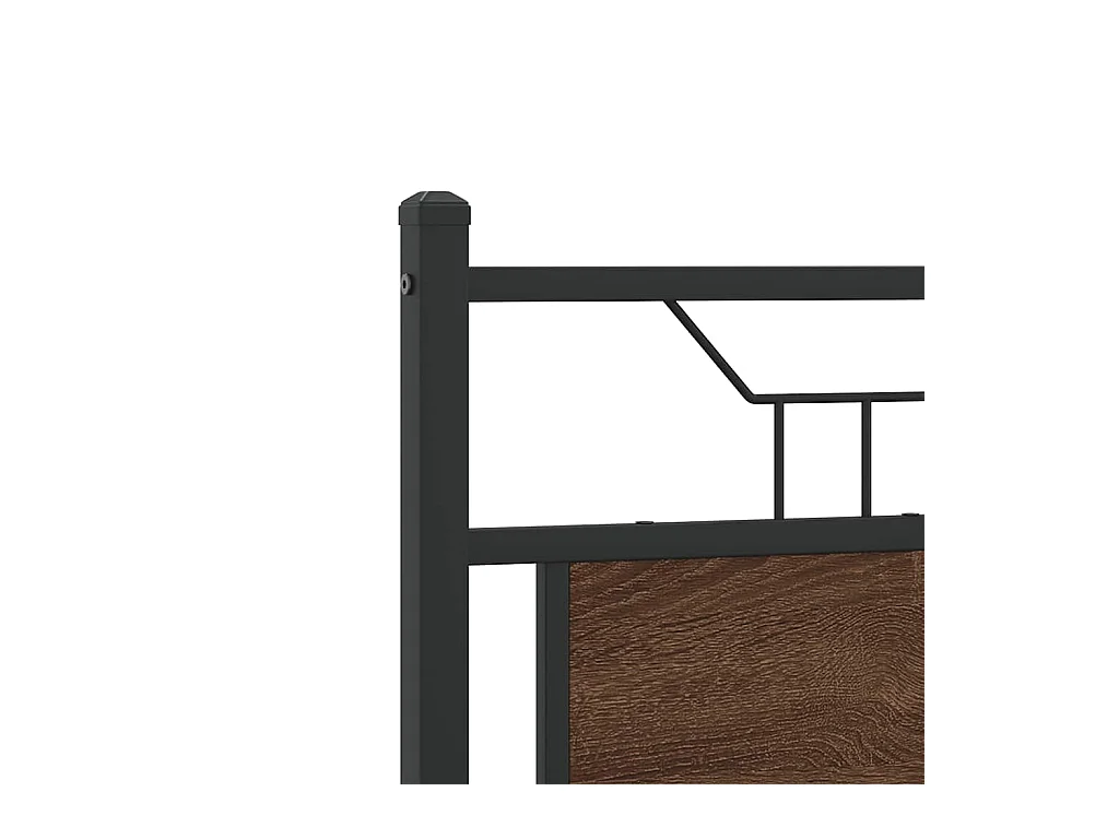 Cadre de lit sans matelas chêne marron 120x190 cm