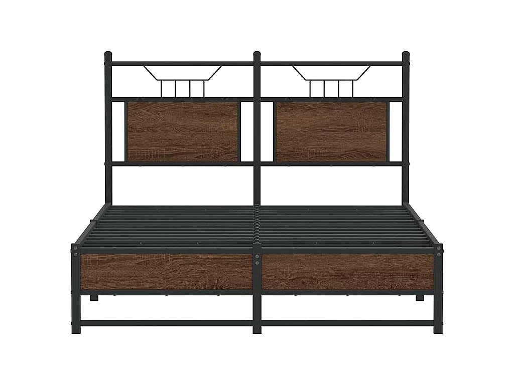 Bedframe zonder matras bewerkt hout bruin eikenkleur 120x190 cm
