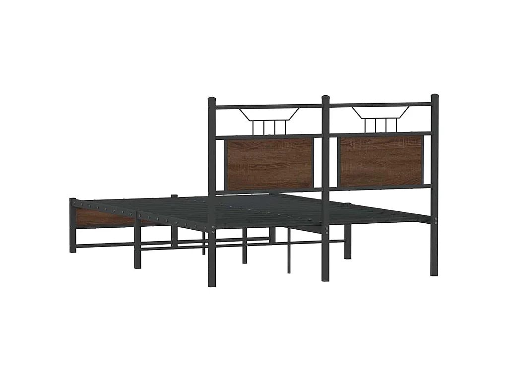 Bedframe zonder matras bewerkt hout bruin eikenkleur 120x190 cm