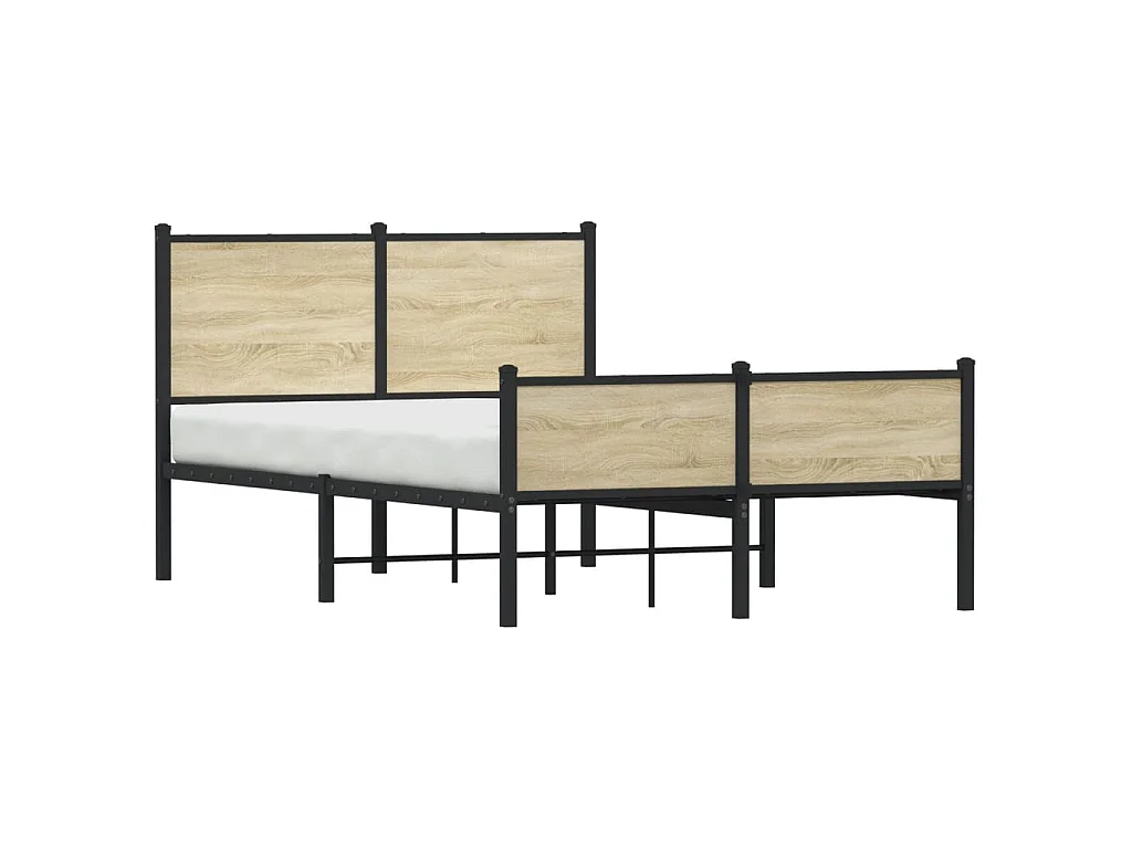 Giroletto senza Materaso in Metallo Rovere Sonoma 120x190 cm