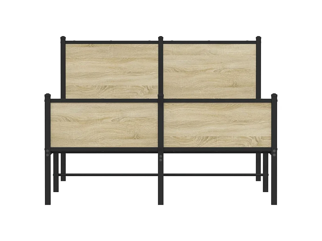 Giroletto senza Materaso in Metallo Rovere Sonoma 120x190 cm