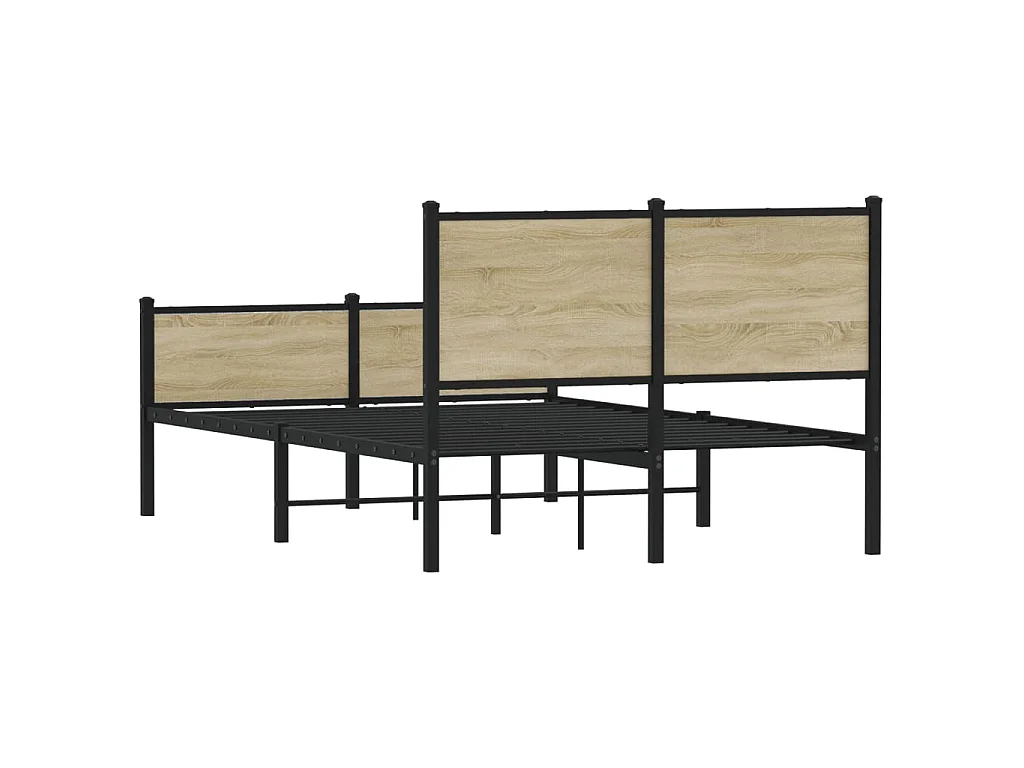 Giroletto senza Materaso in Metallo Rovere Sonoma 120x190 cm