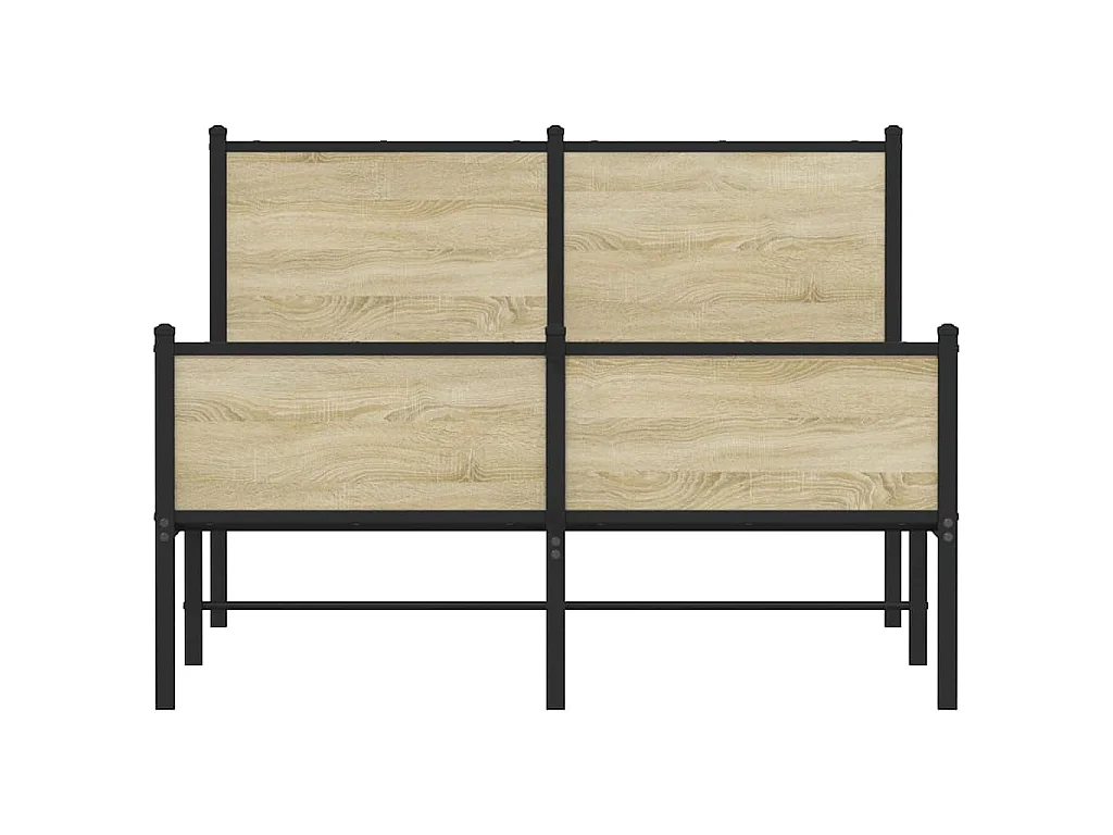 Bedframe zonder matras metaal sonoma eikenkleurig 120x190 cm