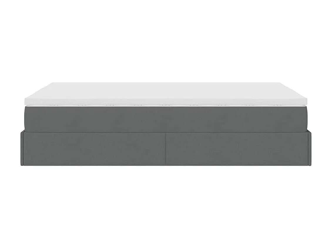 Ottoman bed met matras 120x200cm stof donkergrijs