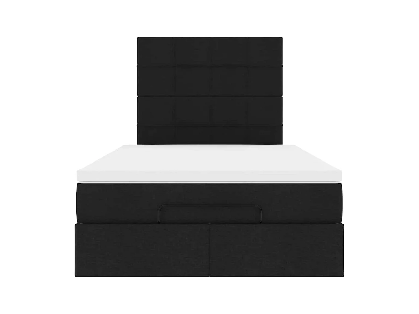 Ottoman bed met matras 120x200cm stof zwart
