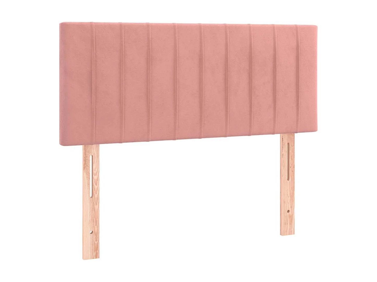 Sommier à lattes de lit et matelas LED rose 120x190 cm velours