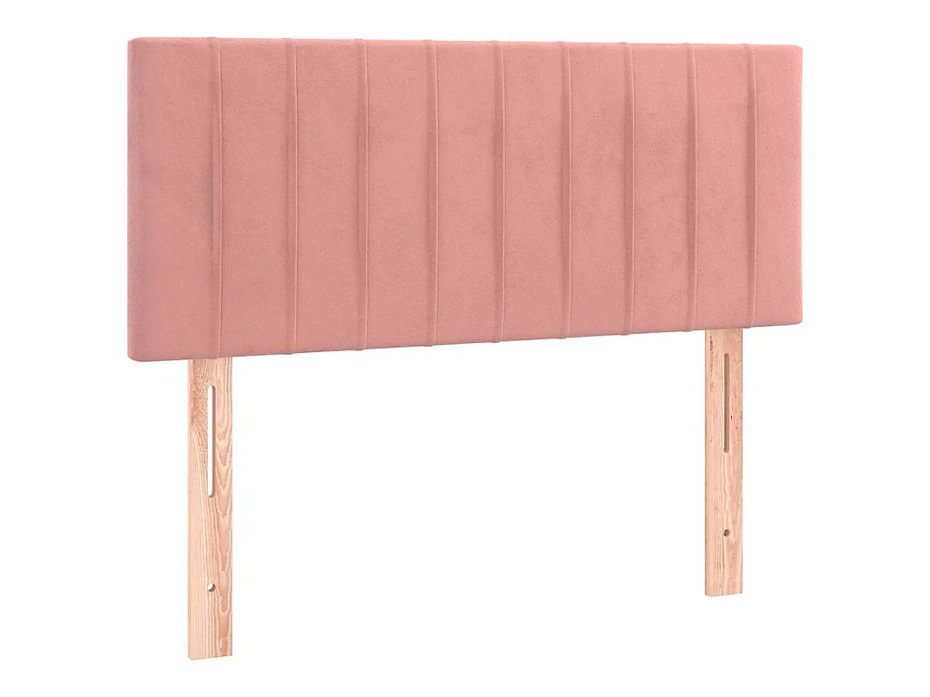 Boxspringbett mit Matratze & LED Rosa 120x190 cm Samt