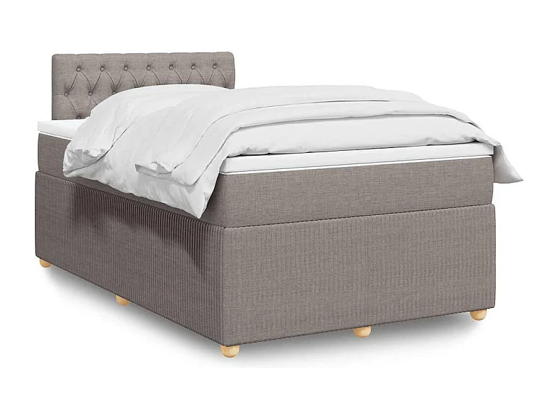 Boxspringbett mit Matratze Taupe 120x190 cm Stoff