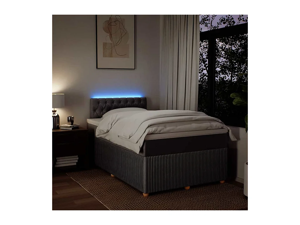 Boxspringbett mit Matratze Taupe 120x190 cm Stoff