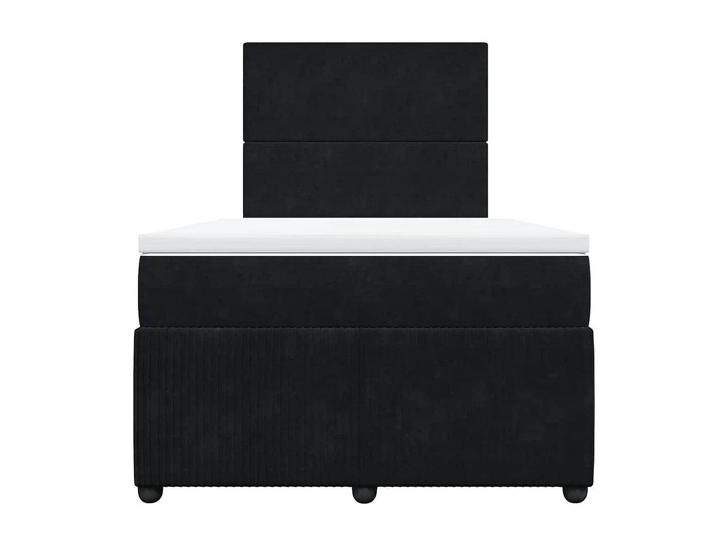 Boxspring met matras fluweel zwart 120x190 cm