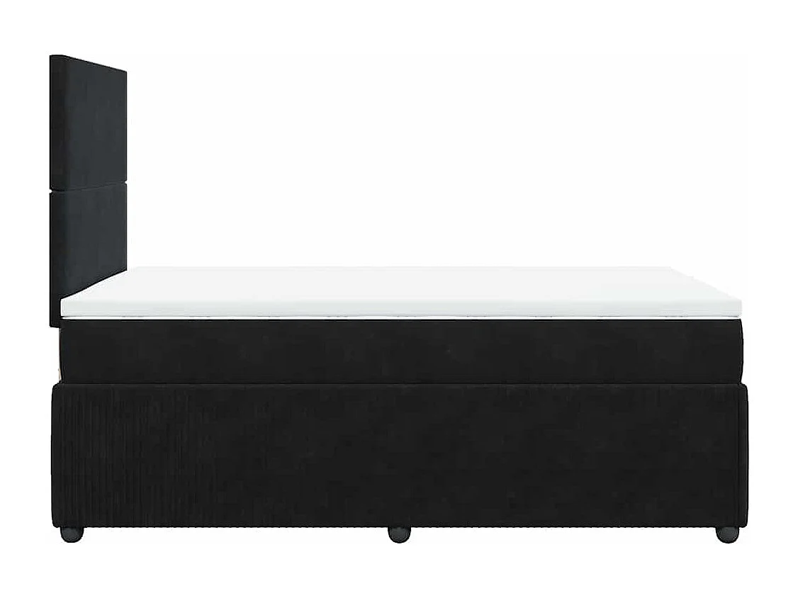 Boxspring met matras fluweel zwart 120x190 cm