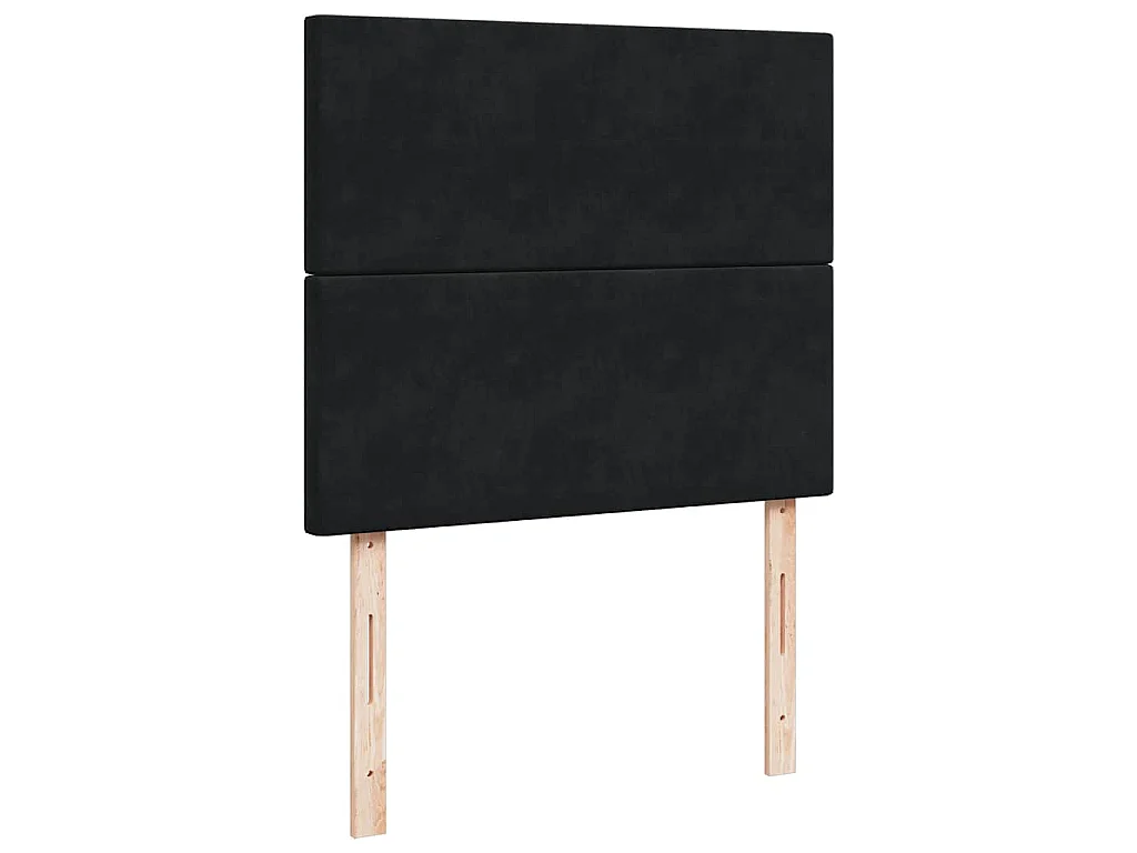Boxspringbett mit Matratze Schwarz 120x190 cm Samt