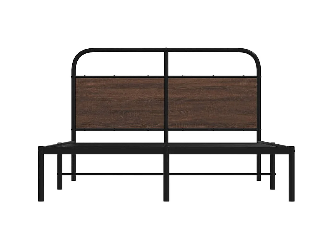 Bettgestell ohne Matratze 120x200 cm Braun Eichen-Optik