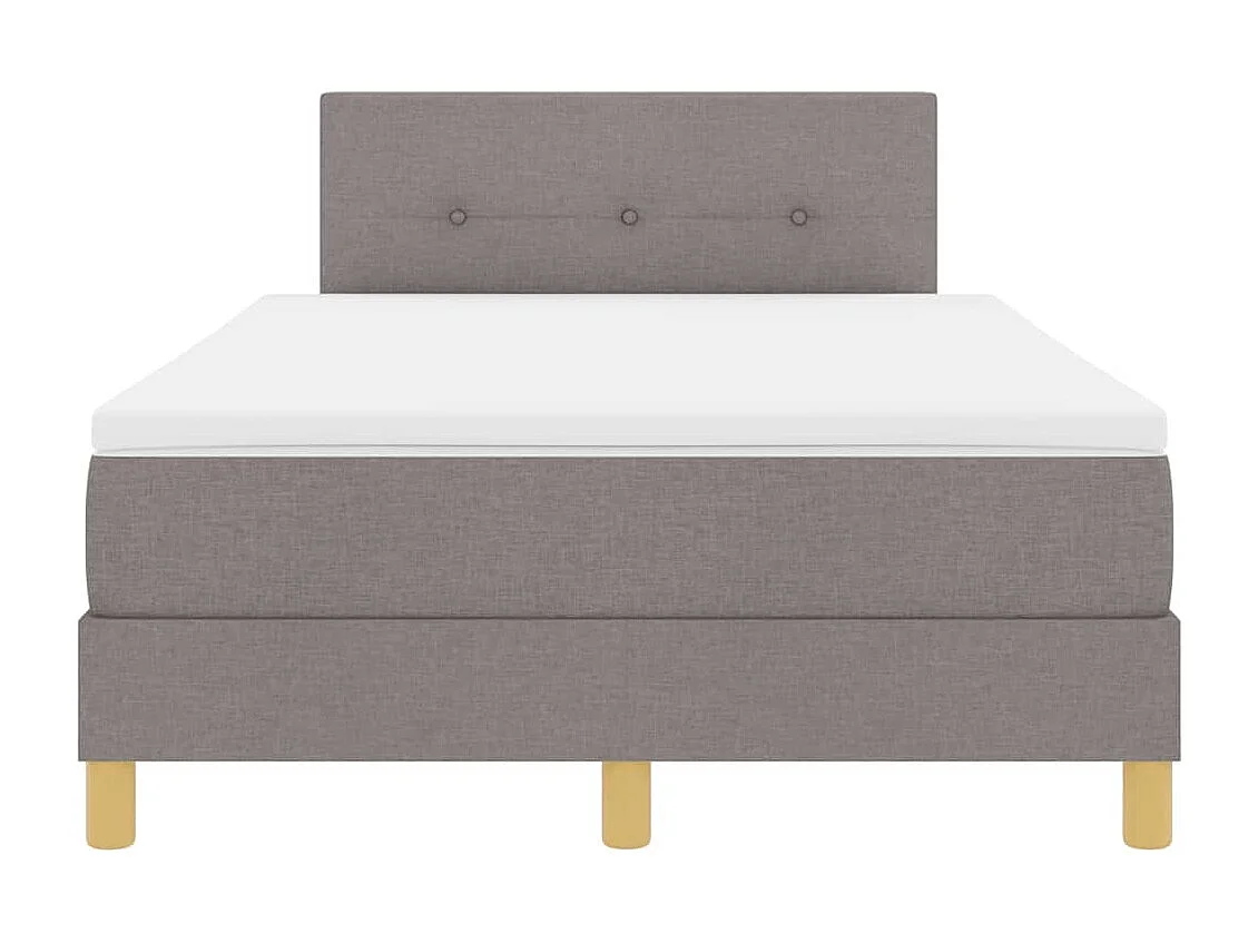 Boxspringbed met matras met hoofdeinde Taupe 120 x 200 cm Stof