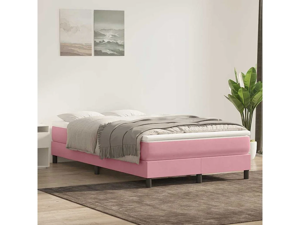 Boxspringbett ohne Matratze Rosa 120x220 cm Samt