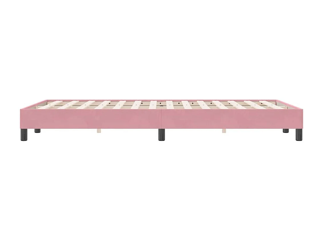 Cama com molas sem colchão 120x220 cm veludo rosa
