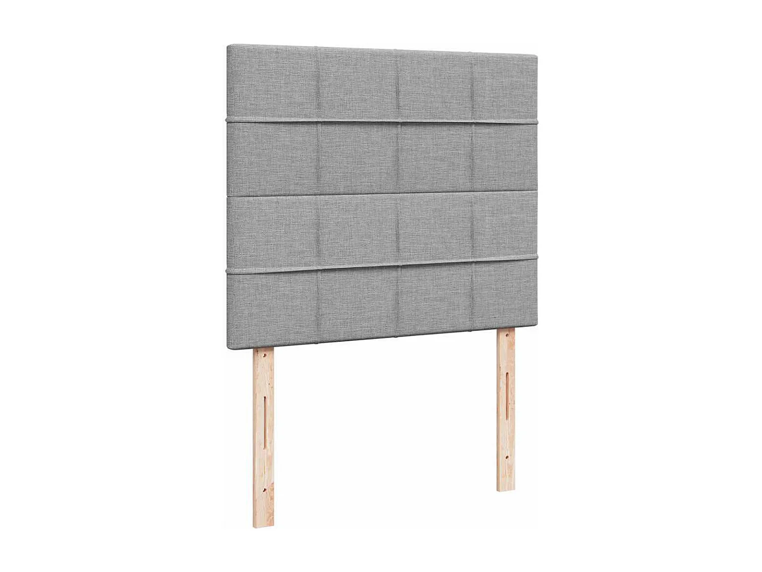 Cadre de lit ottoman avec matelas gris clair 120x190 cm tissu