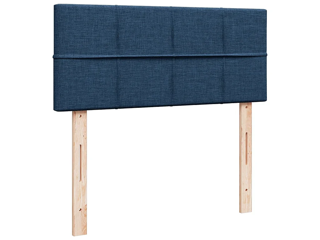Sommier à lattes de lit avec matelas Bleu 120x200 cm Tissu