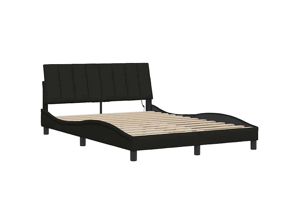 Giroletto senza Materasso Hanko Nero 120x200 cm Tessuto