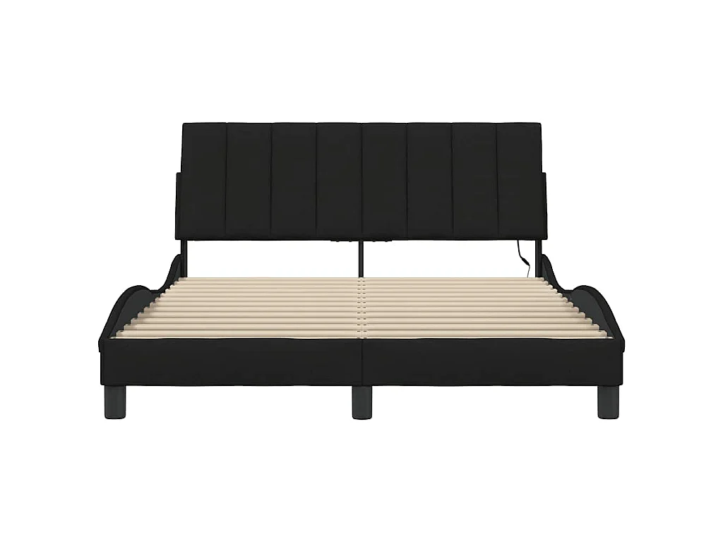 Giroletto senza Materasso Hanko Nero 120x200 cm Tessuto