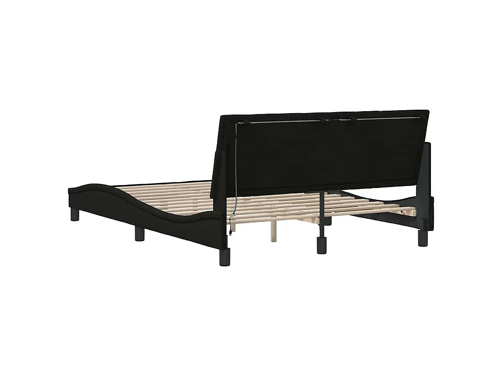 Giroletto senza Materasso Hanko Nero 120x200 cm Tessuto