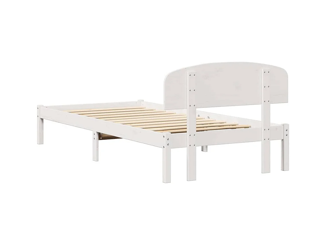 Estructura de cama Blanco 100 x 200 cm Madera maciza de Pino