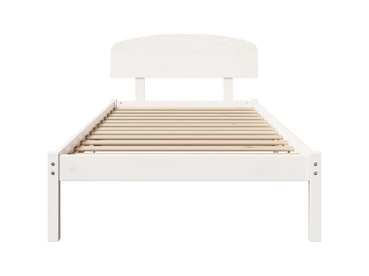 Estructura de cama Blanco 100 x 200 cm Madera maciza de Pino