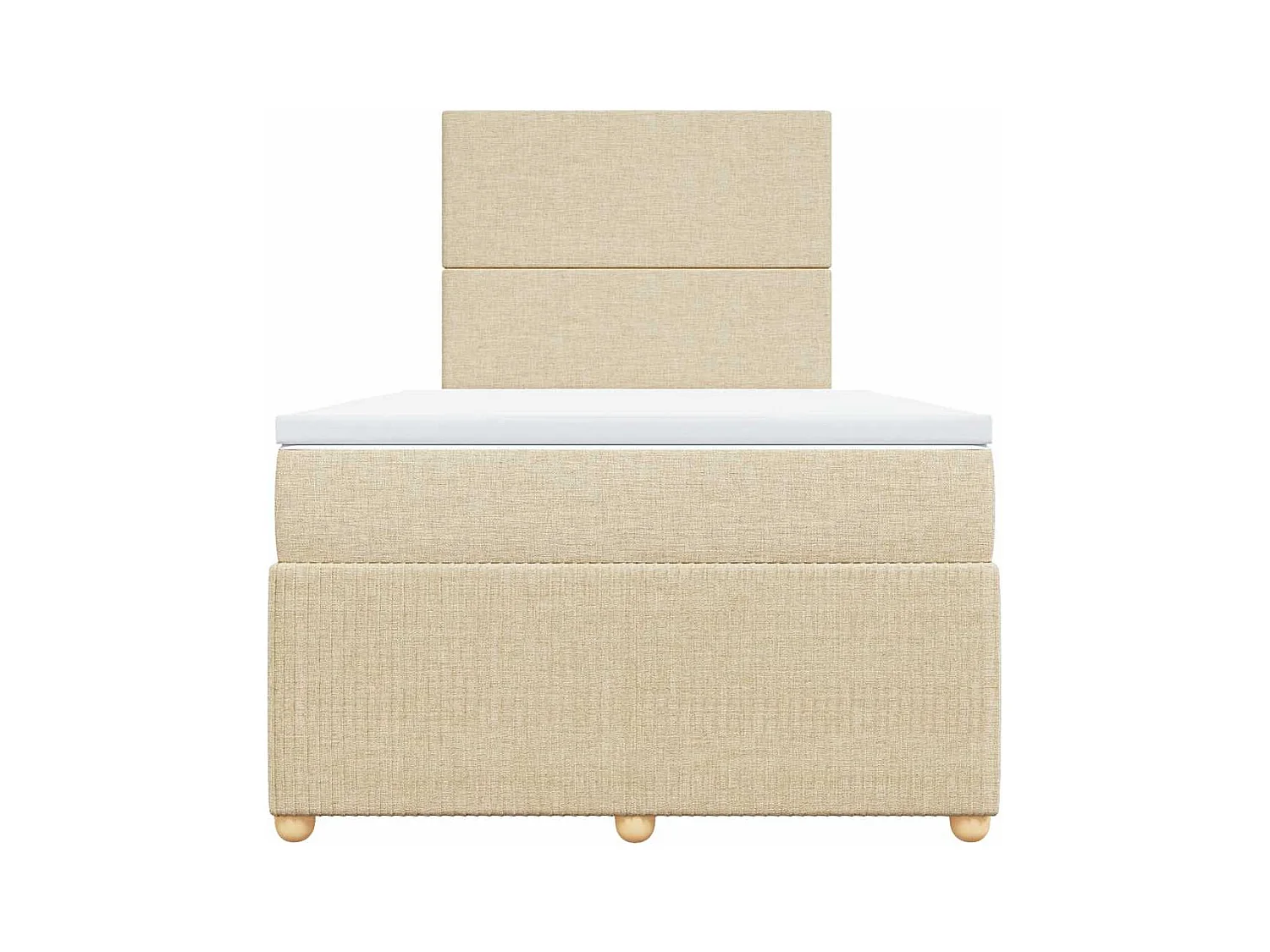 Boxspringbett mit Matratze Creme 120x200 cm Stoff