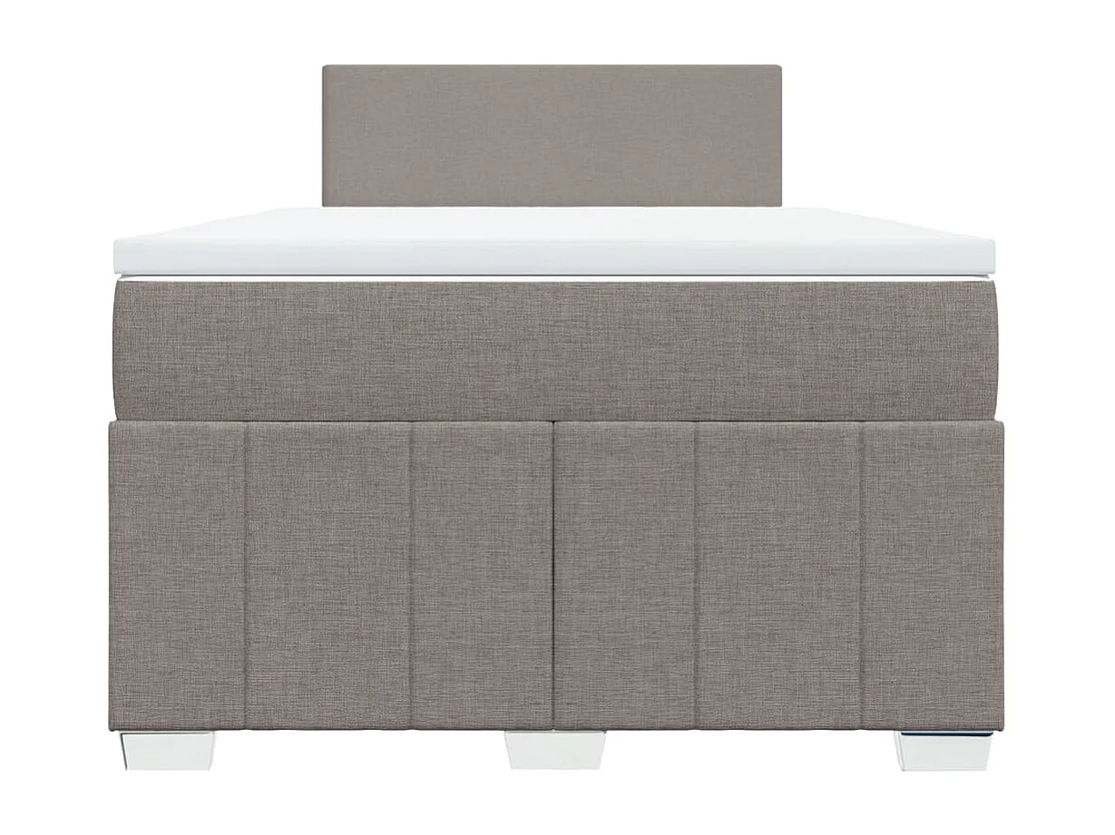 Cama com molas/colchão 120x200 cm tecido castanho-acinzentado