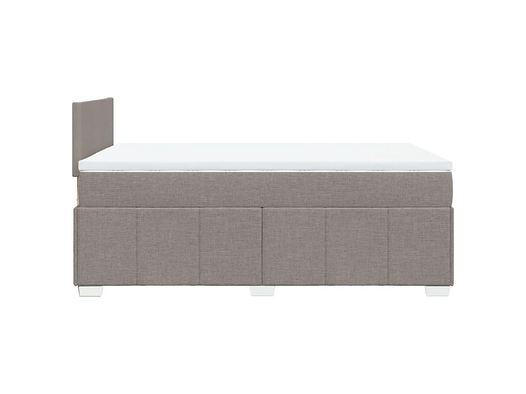 Boxspring met matras stof taupe 120x200 cm