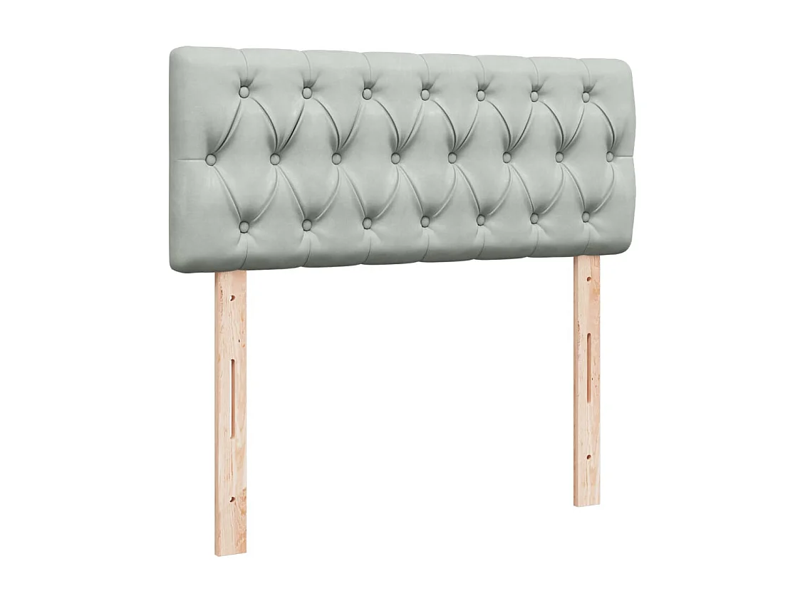 Boxspring met matras fluweel lichtgrijs 120x190 cm