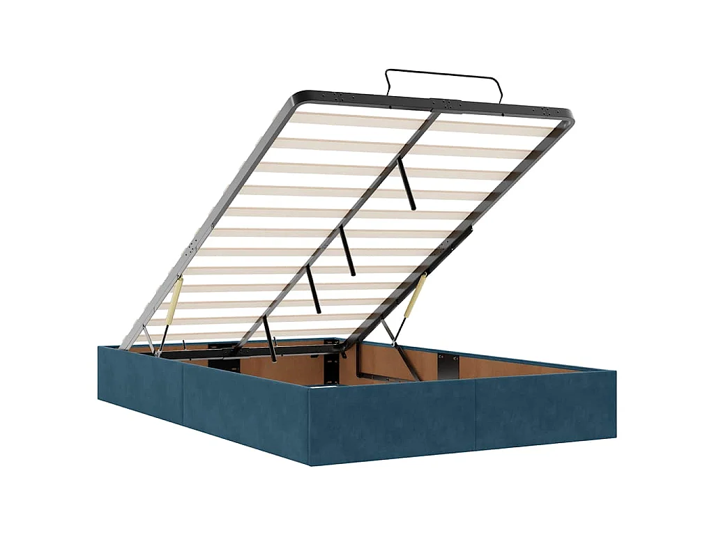 Ottoman bed met matrassen 120x200cm fluweel donkerblauw