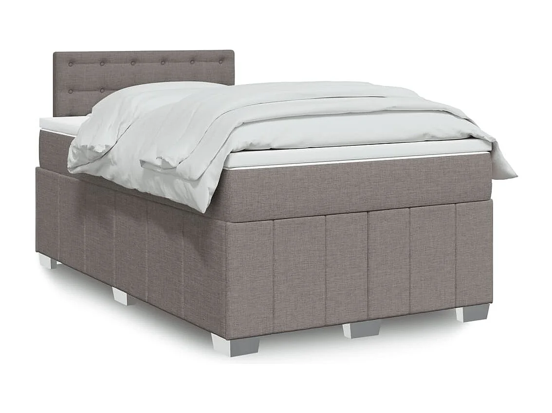 Boxspringbett mit Matratze Taupe 120x200 cm Stoff
