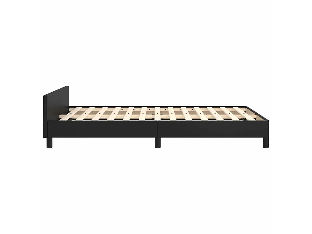 Cadre de lit sans matelas noir 120x200 cm similicuir